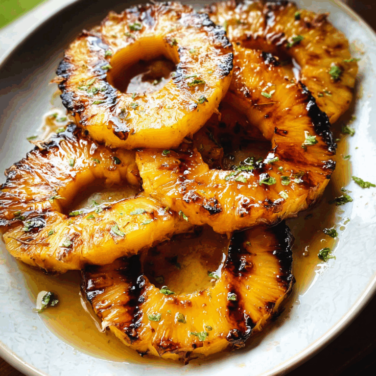 Grilled Pineapple: A Sweet and Smoky Tropical Delight