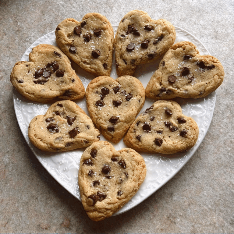 Heart-Shaped Chocolate Chip Cookies