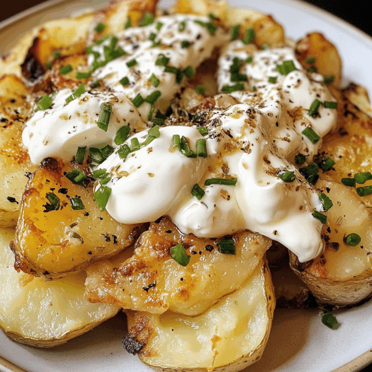Sour Cream and Onion Smashed Potatoes