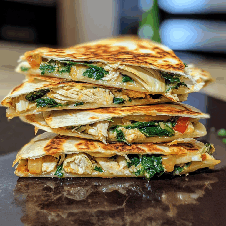 Spinach Artichoke and Chicken Quesadilla