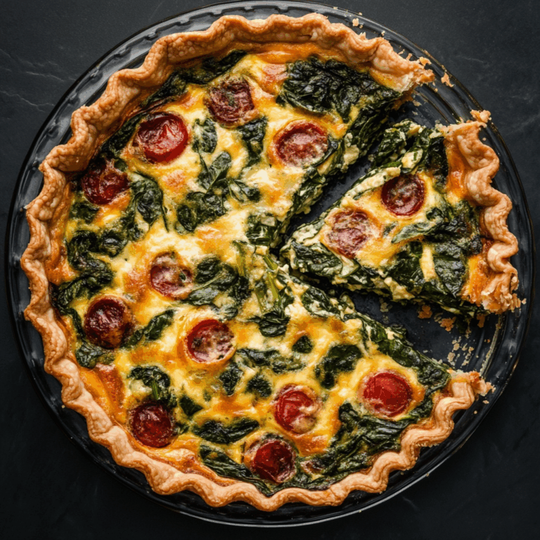 Spinach Quiche: A Savory Delight with a Flaky Crust
