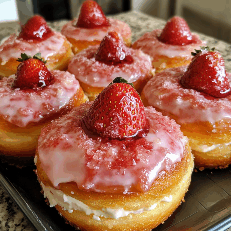 Strawberry Cheesecake Stuffed Donuts