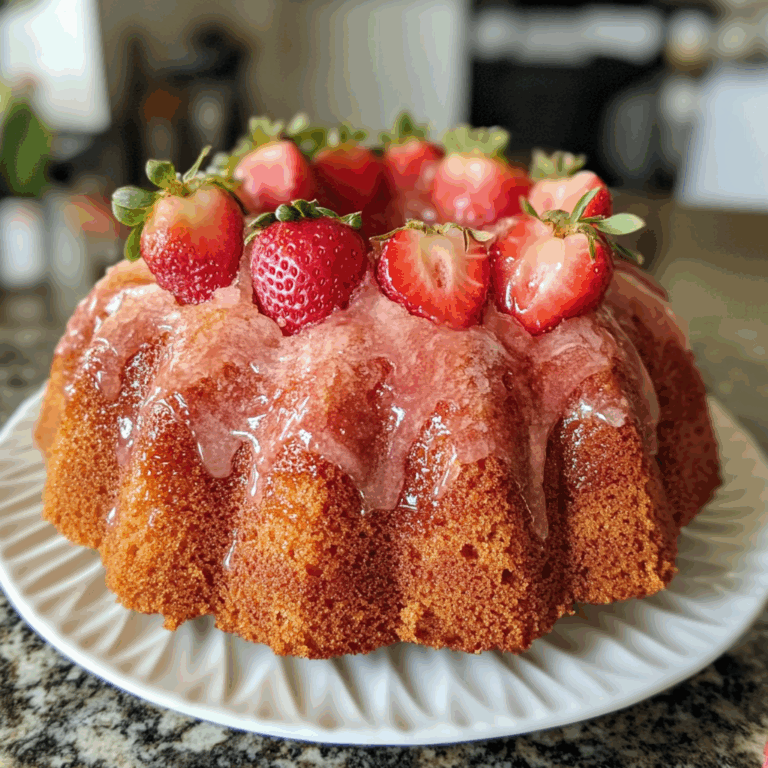 Strawberry Honey Bundt Cake