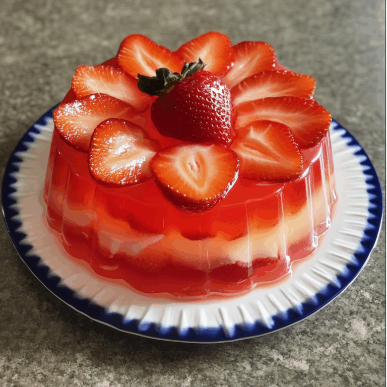 Irresistible Strawberry Jello Cake