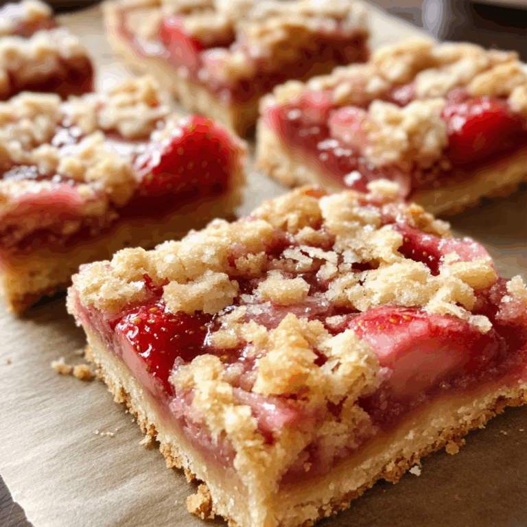 Strawberry Rhubarb Shortbread Bars