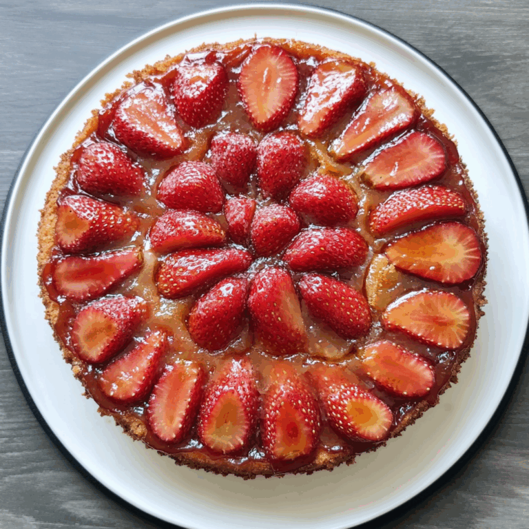 Strawberry Rhubarb Upside Down Cake
