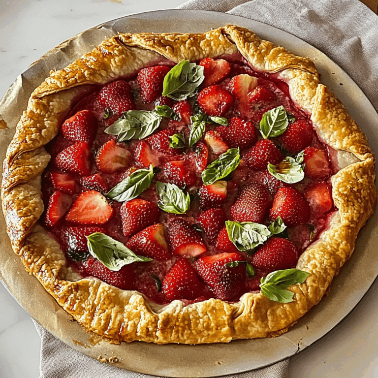Strawberry Basil Galette: A Rustic Delight