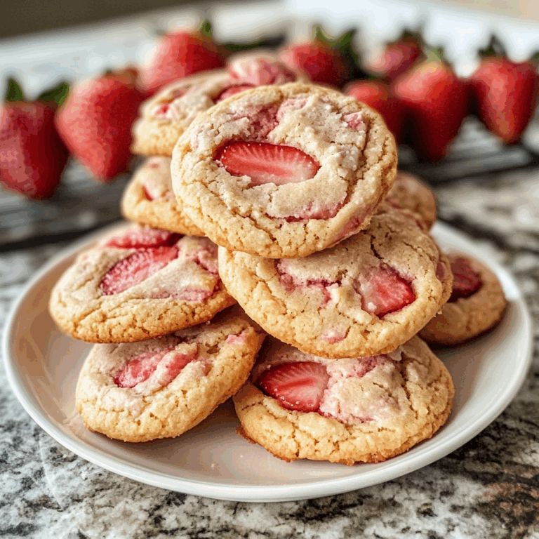 Strawberry Gooey Butter Cookies