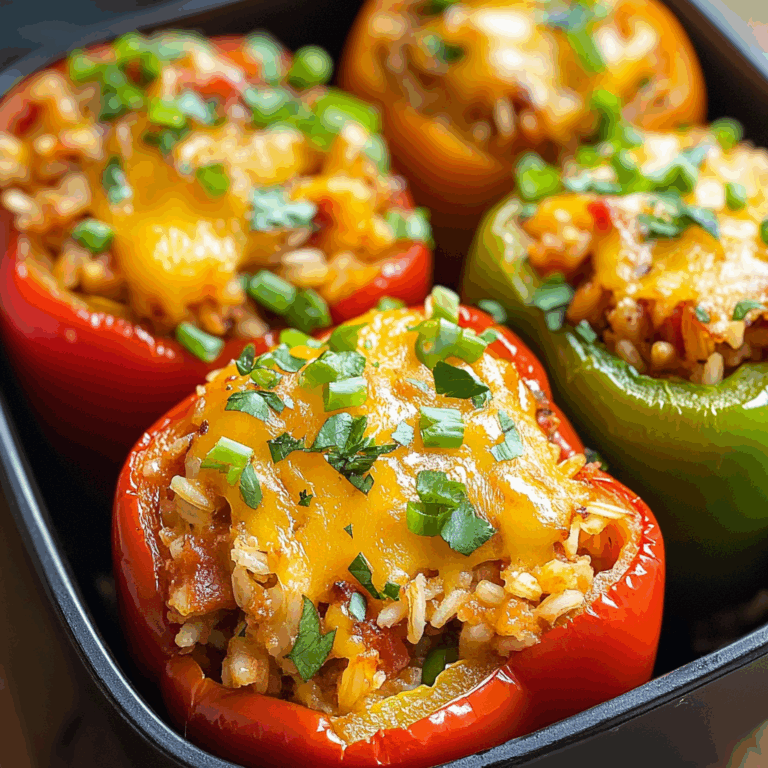 Stuffed Peppers with Rice and Green Onions