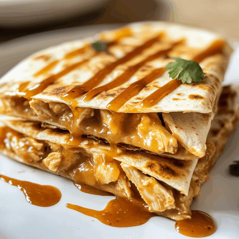 Taco Bell Chicken Quesadilla with Caramel Sauce