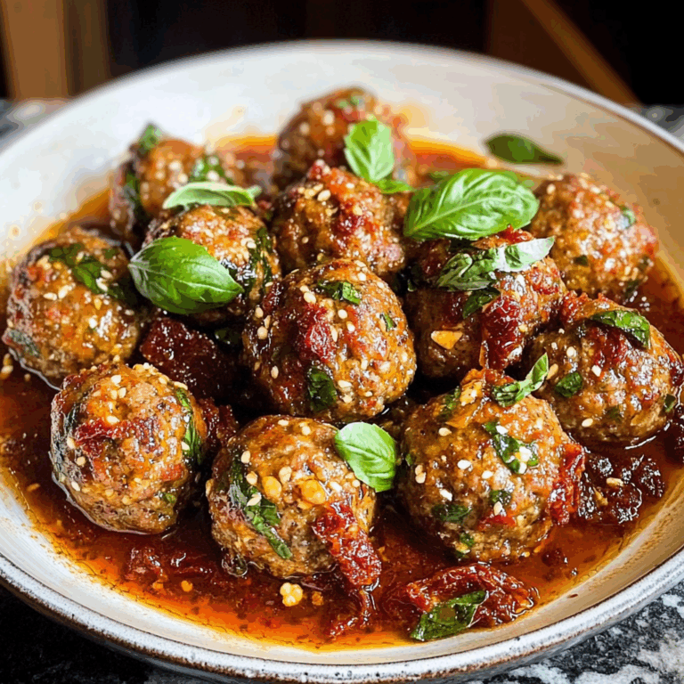 Turkey Meatballs with Sun-Dried Tomatoes and Basil