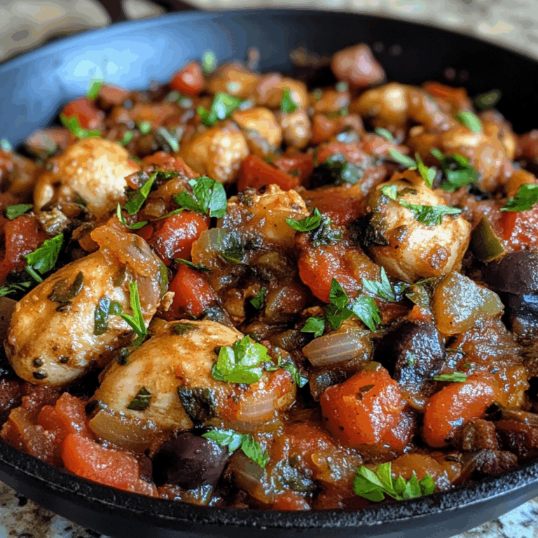 Tuscan Skillet Chicken Cacciatore