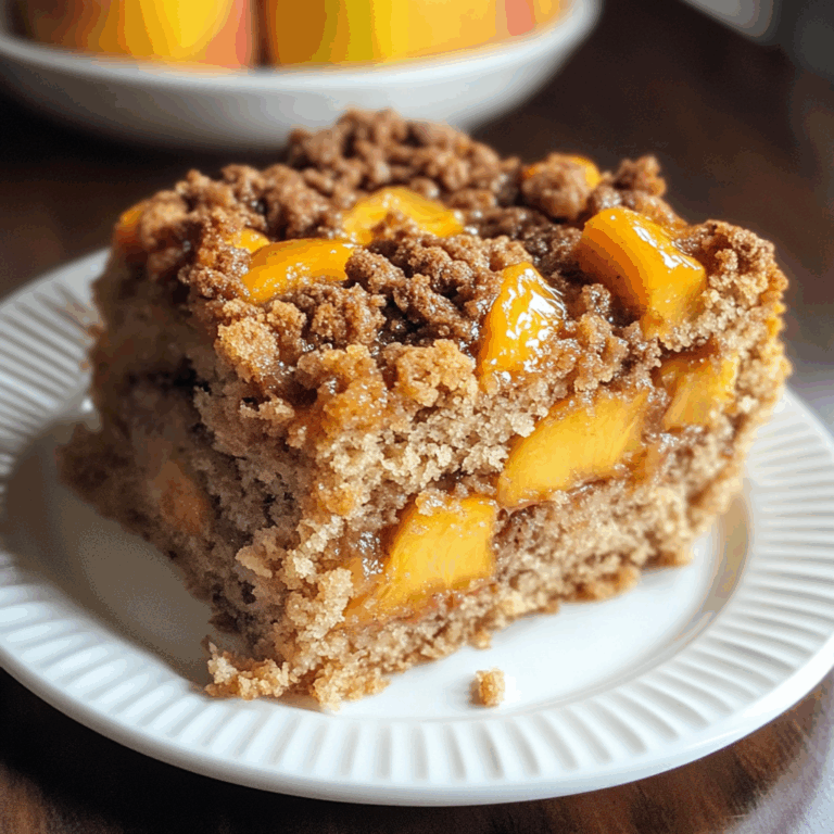Vegan Peach Coffee Cake