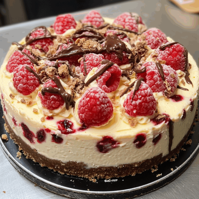 White Chocolate Raspberry Cheesecake