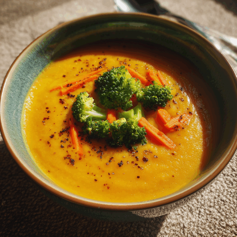 Carrot Potato Soup with Broccoli and Carrots