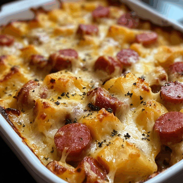Hearty Kielbasa and Cheese Casserole