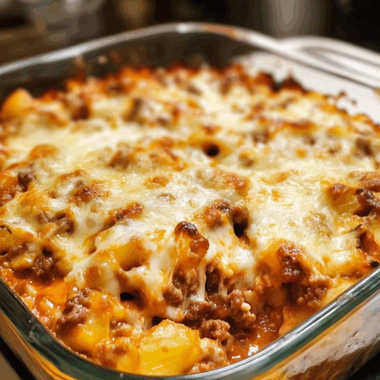 Cheesy Beef and Vegetable Casserole