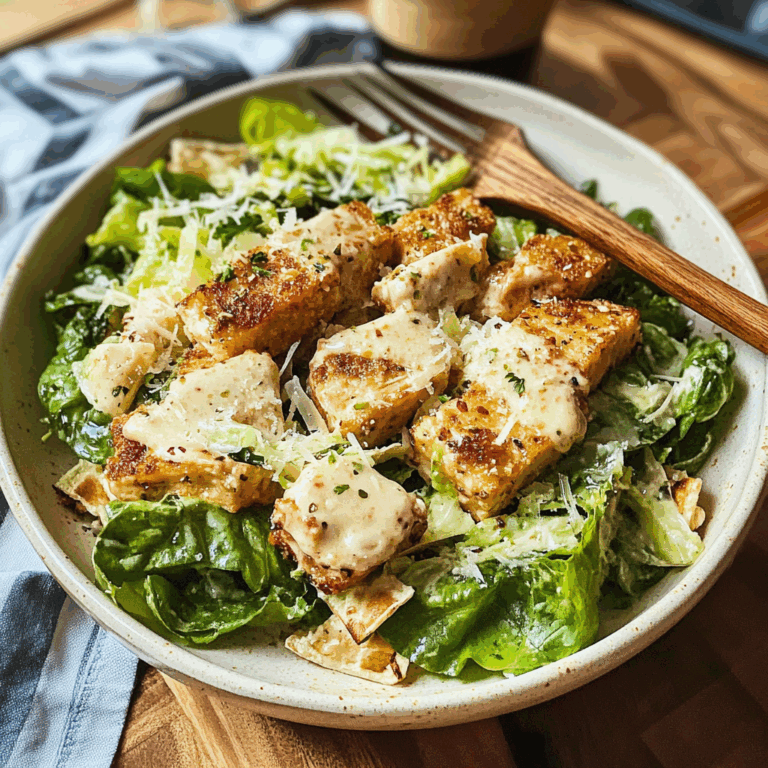 Creamy Homemade Caesar Salad Recipe