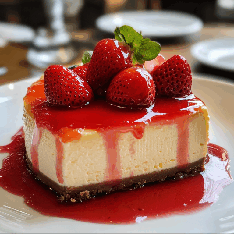 Creamy Cheesecake with Fresh Strawberries