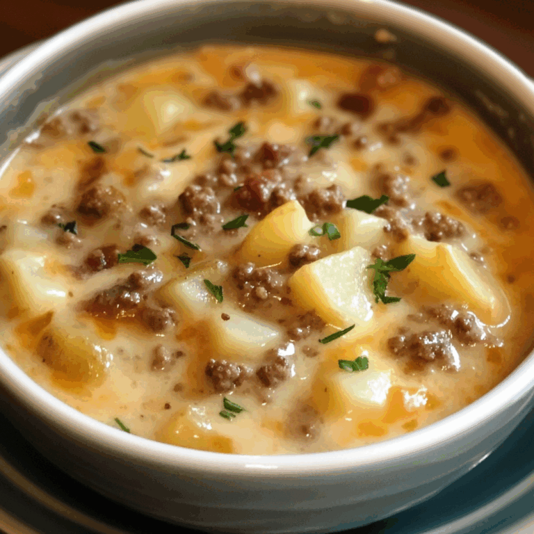 Cheesy Hamburger Potato Soup