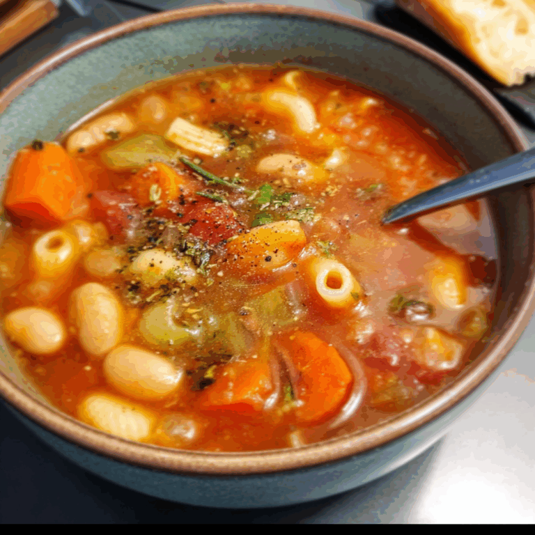 Hearty Minestrone Soup with Beans and Carrots