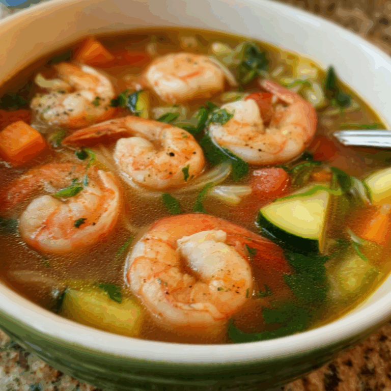 Savory Shrimp and Vegetable Soup: A Comforting Delight
