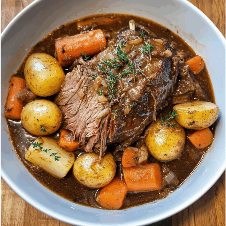 Slow Cooker Pot Roast with Potatoes and Carrots