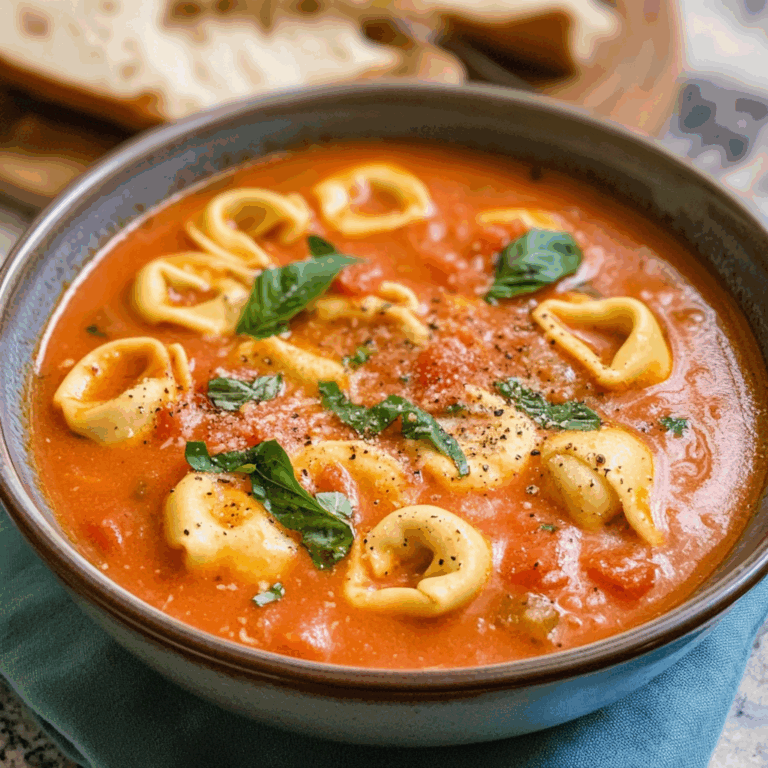 Slow Cooker Tomato Tortellini Soup