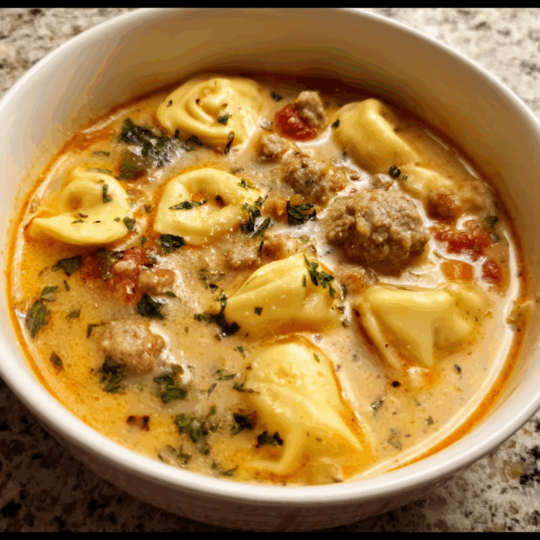 Comforting Soup with Sausage and Tortellini