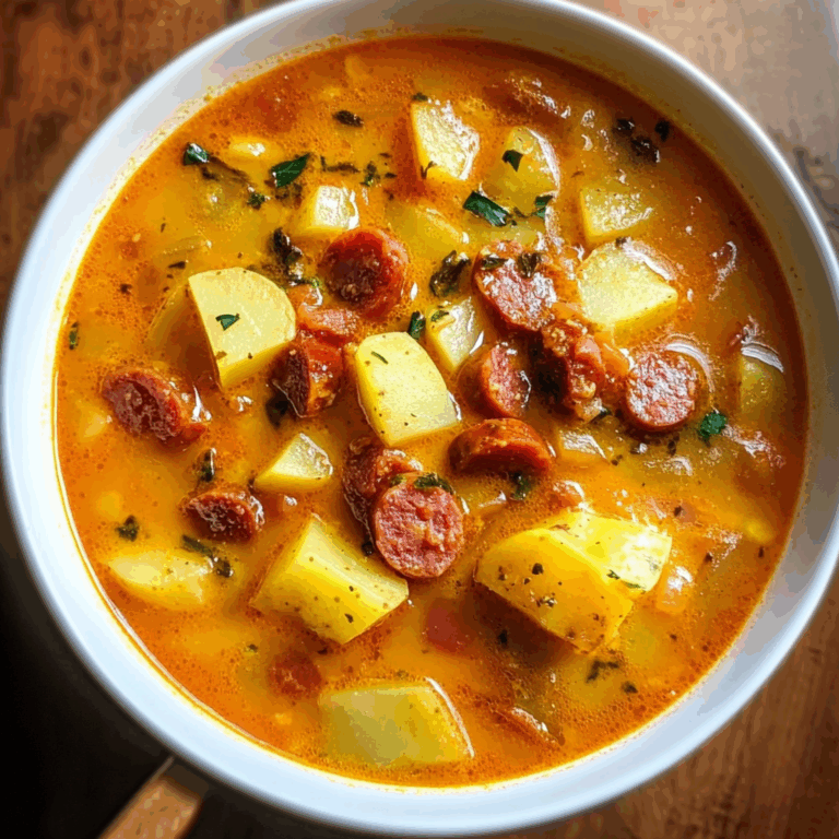 Authentic Spanish Potato Soup with Chorizo