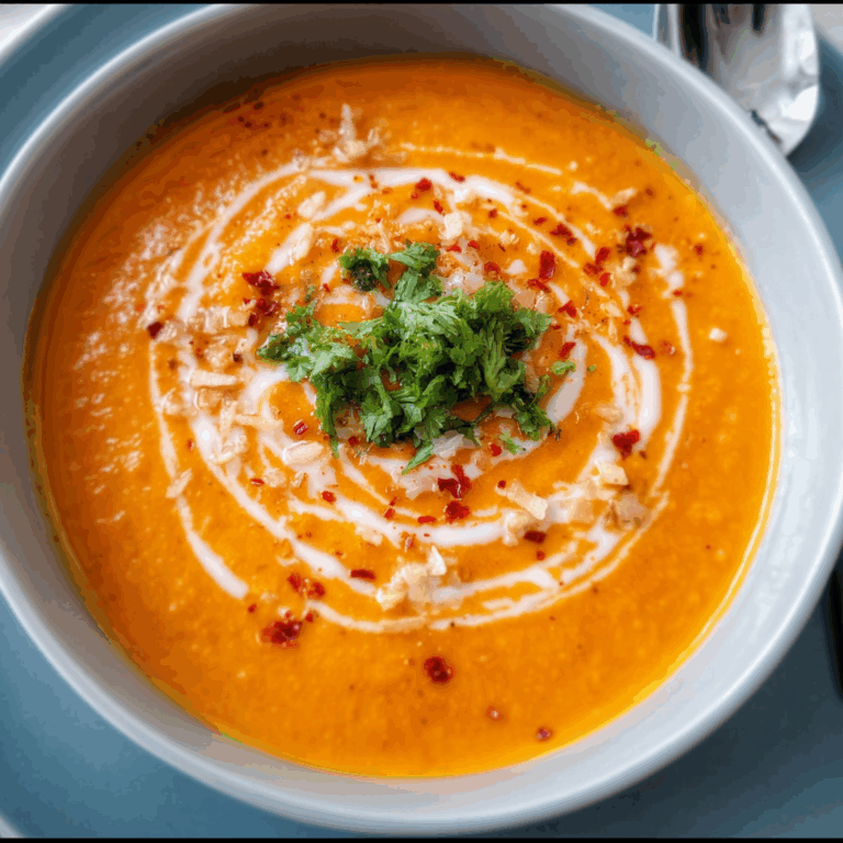 Spiced Coconut Carrot Soup: A Comforting and Flavorful Delight