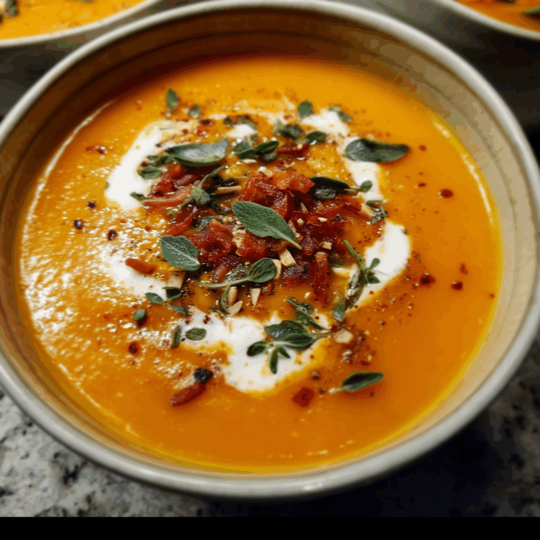 Spicy Butternut Squash Sweet Potato Soup