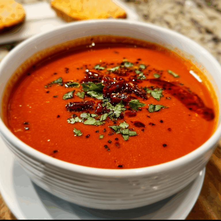 Spicy Roasted Red Pepper Soup