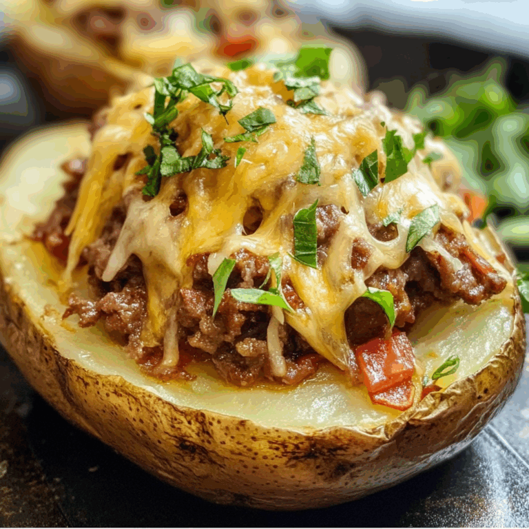 Savory Stuffed Potatoes with Meat and Cheese