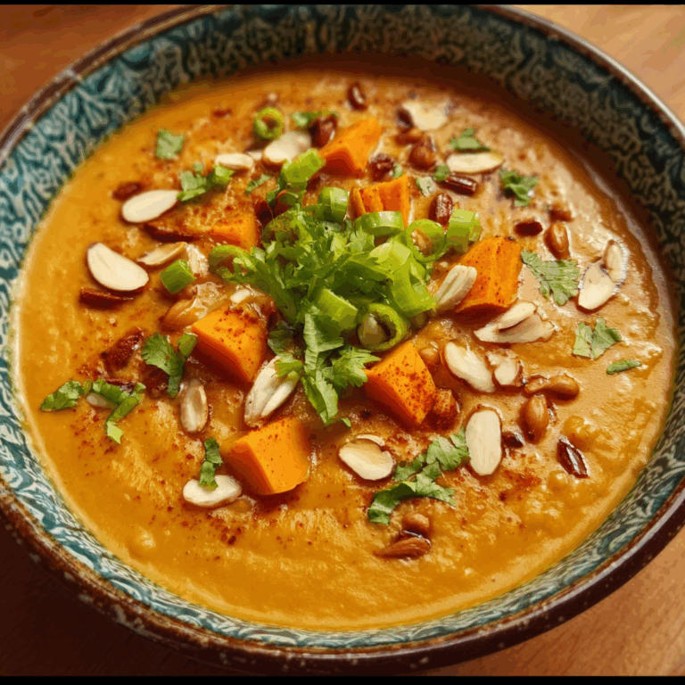 Creamy Sweet Potato Peanut Soup