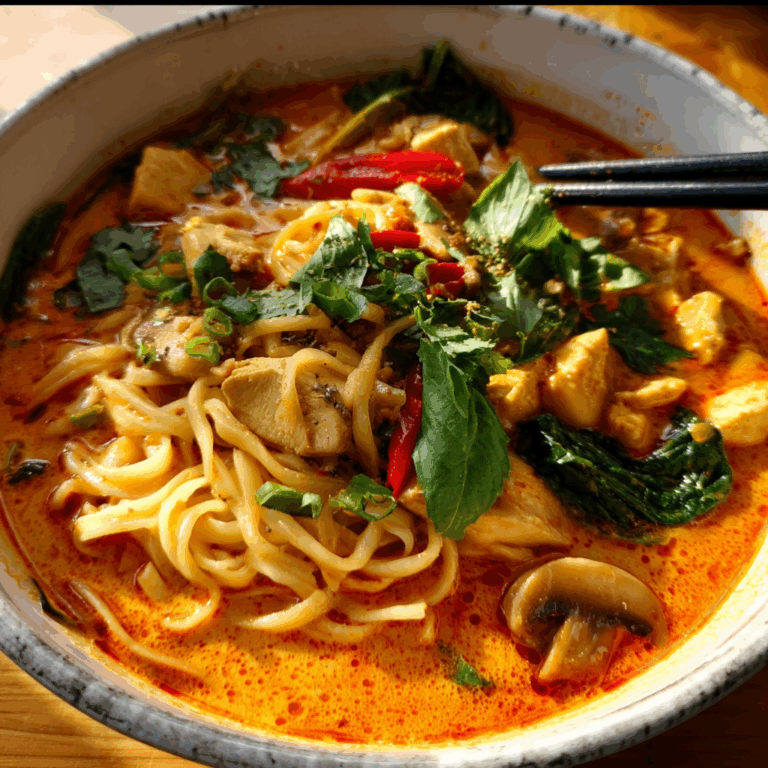 Aromatic Thai Red Curry Noodle Soup