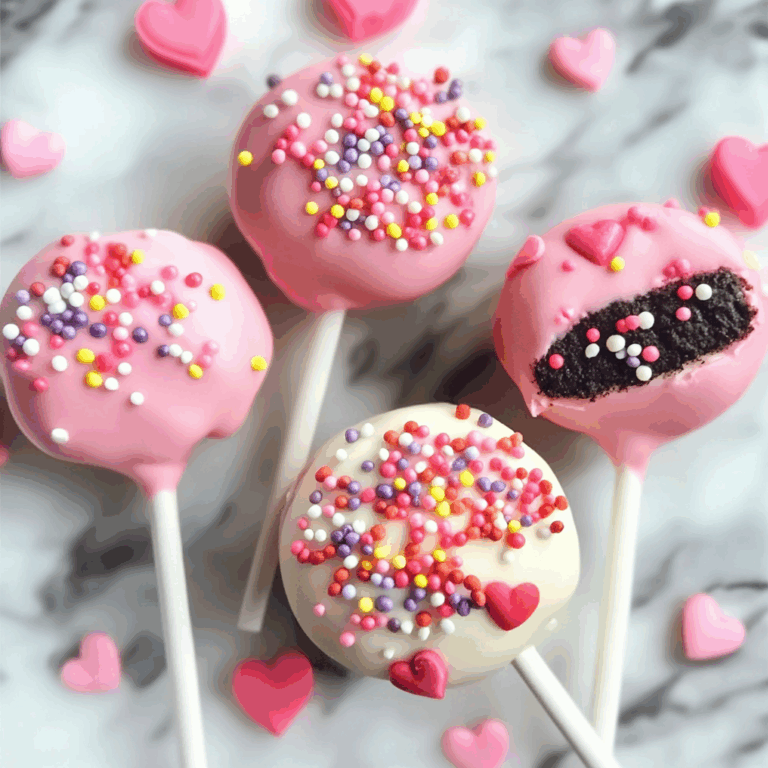 Valentine’s Day Oreo Pops with Sprinkles