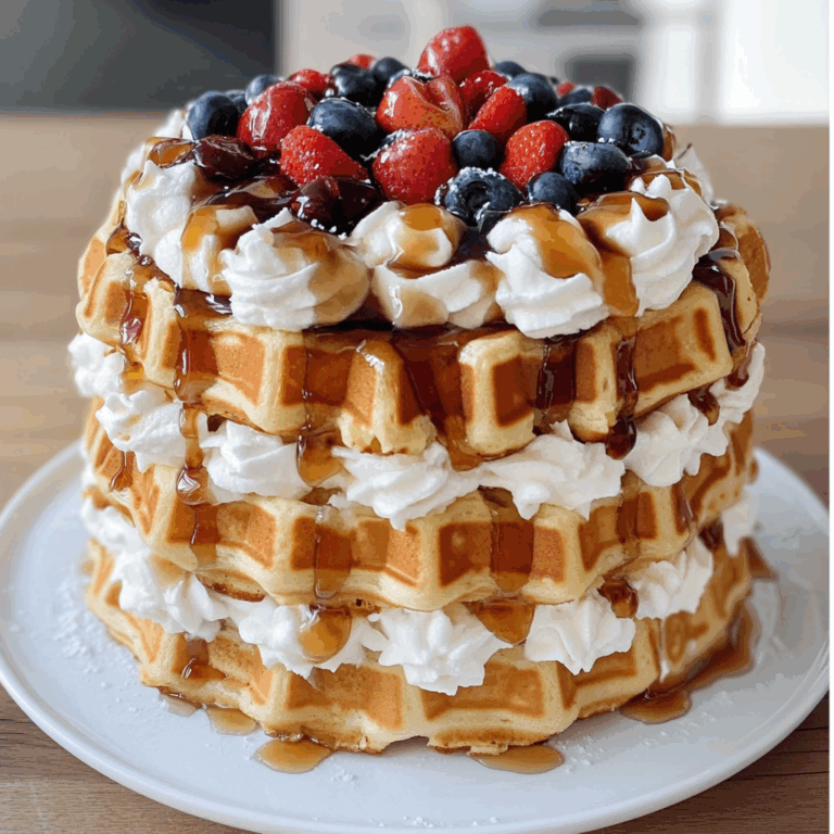 Decadent Waffle Cake: A Stunning Breakfast Showstopper