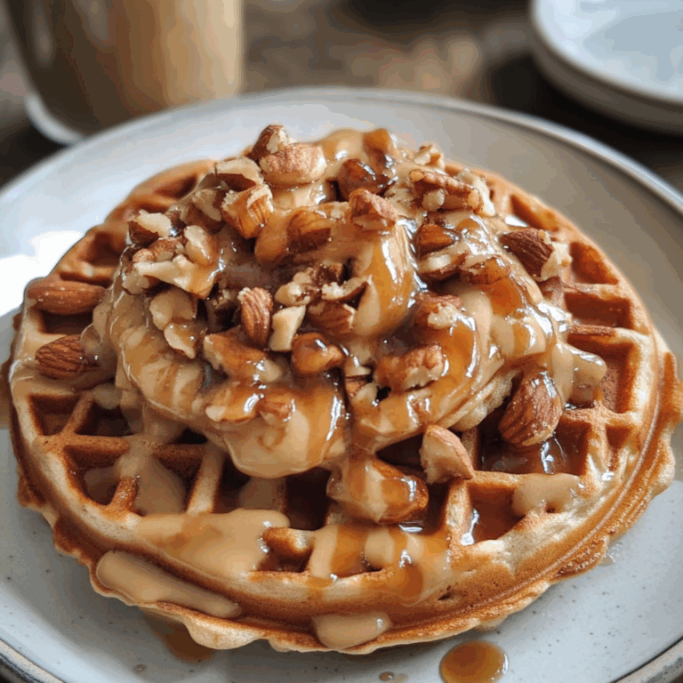 Delectable Waffles with Toasted Nuts