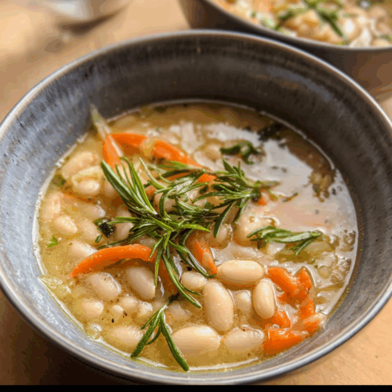Creamy White Bean and Rosemary Soup
