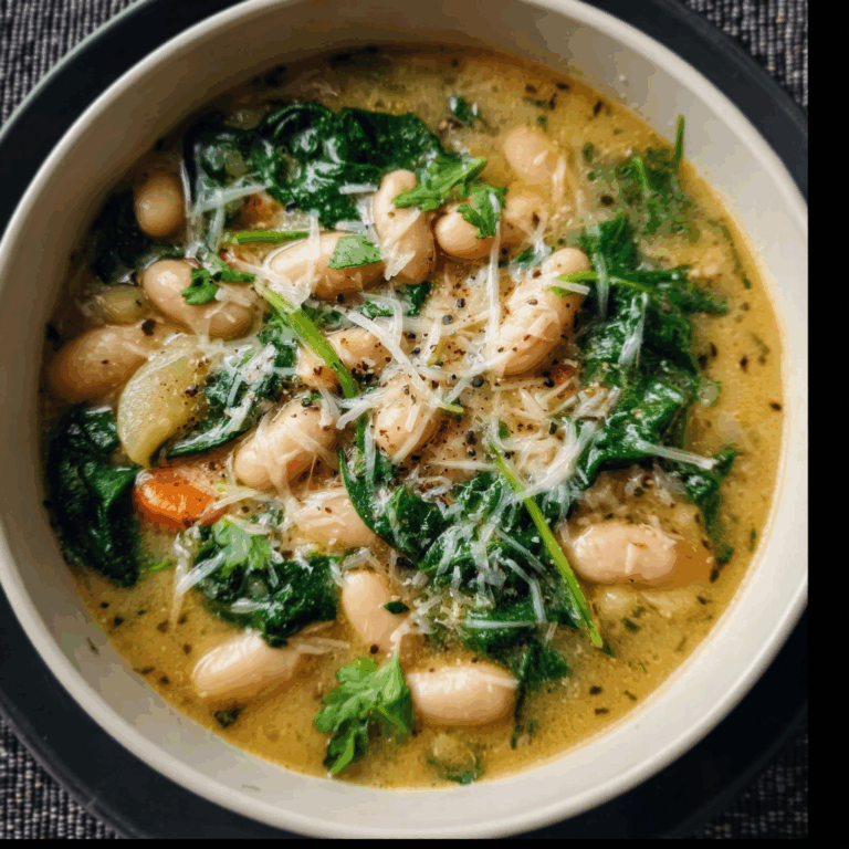 Creamy White Bean Soup with Spinach and Carrots