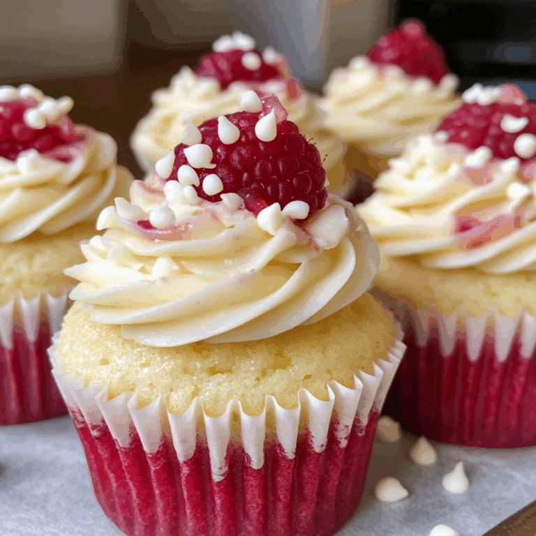White Chocolate Raspberry Cupcakes