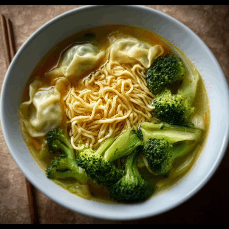 Wonton Soup with Broccoli and Noodles: A Flavorful Fusion