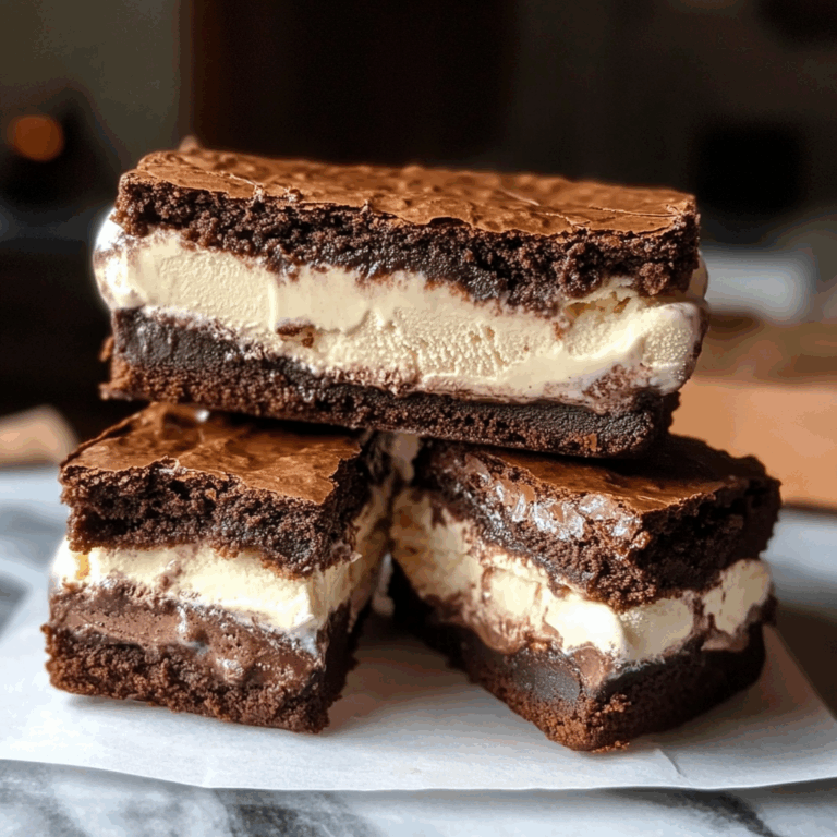Chewy Brownie Ice Cream Sandwiches
