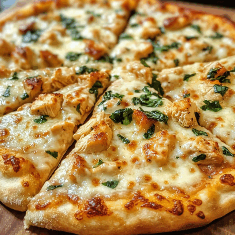 Creamy Chicken Alfredo Pizza
