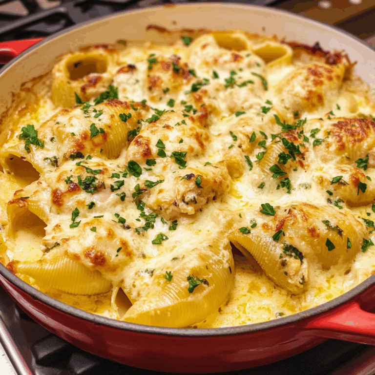 Chicken Alfredo Stuffed Shells