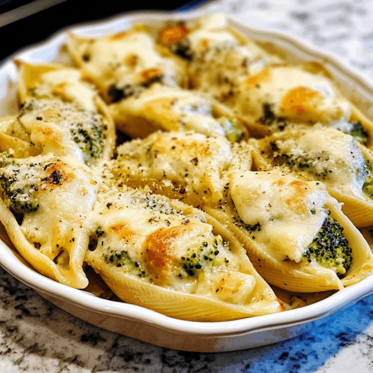Chicken Broccoli Alfredo Stuffed Shells