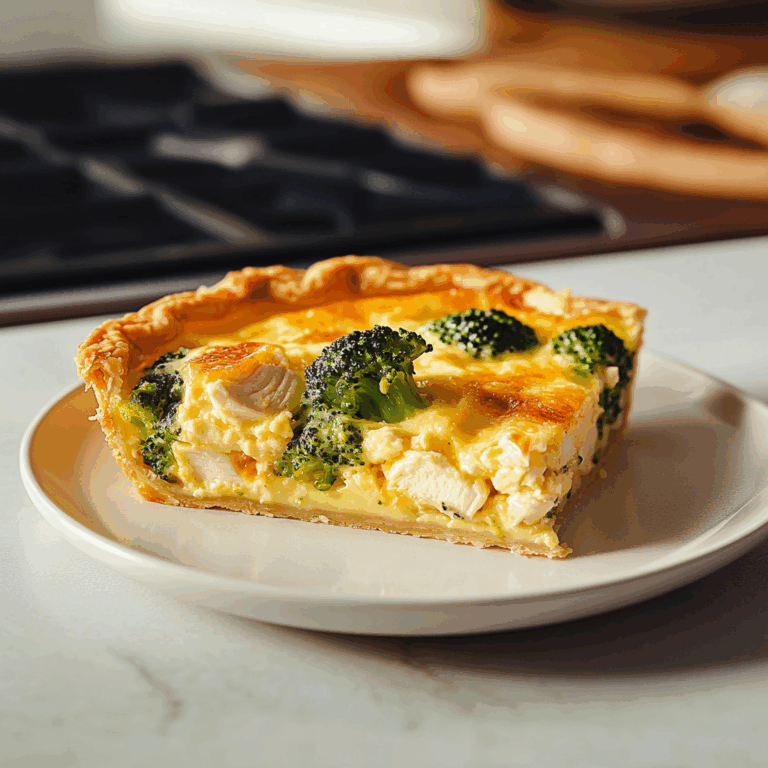 Chicken Broccoli Cheese Quiche: A Comforting Classic