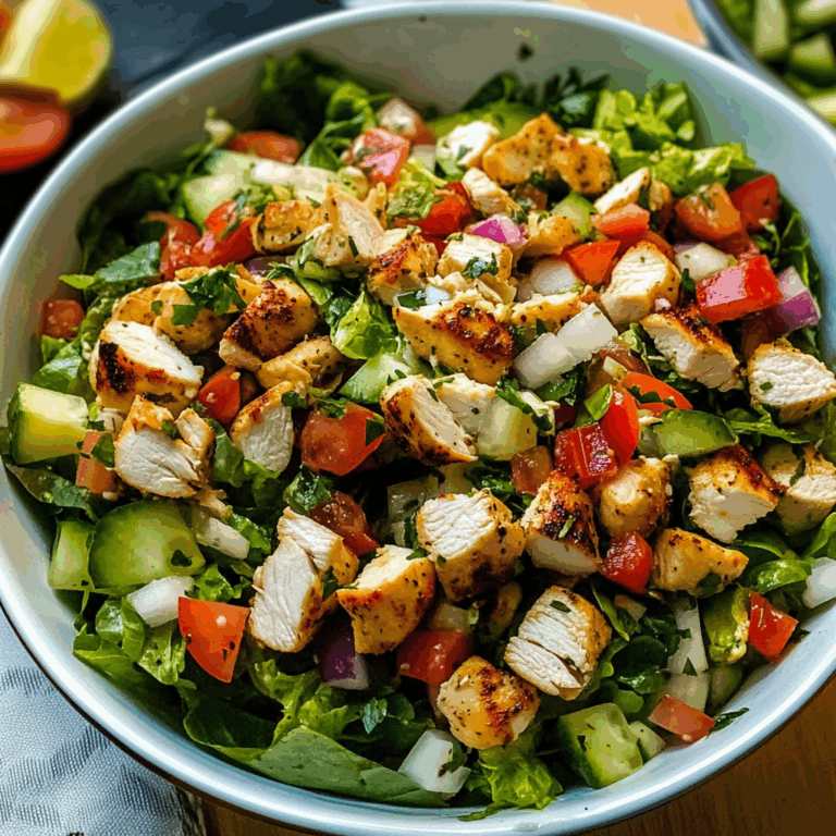 Chicken Chopped Salad with Creamy Avocado Dressing