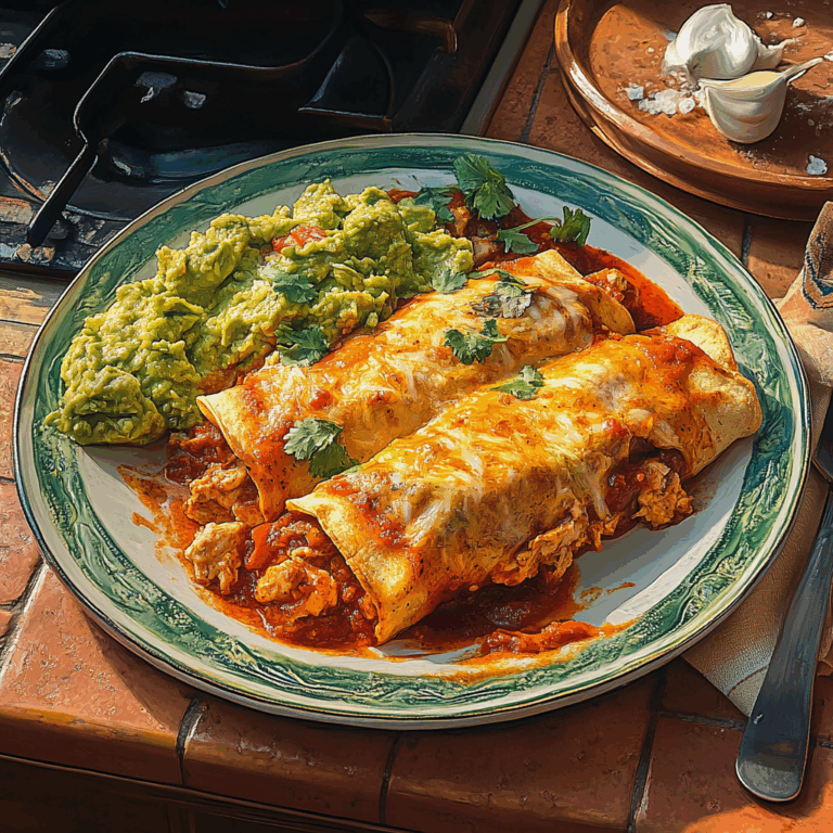 Chicken Enchiladas with Guacamole
